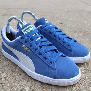 Women's PUMA Suede Olympian Blue/White Classic Sneakers Sz 5.5